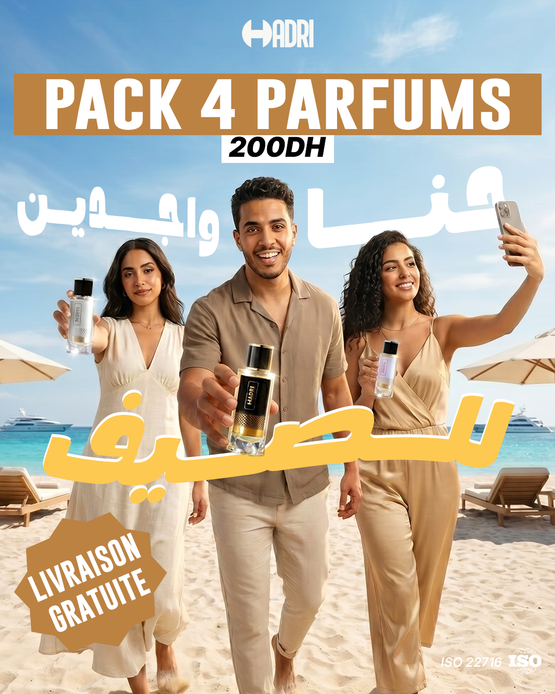 Pack 4 parfums Hadri