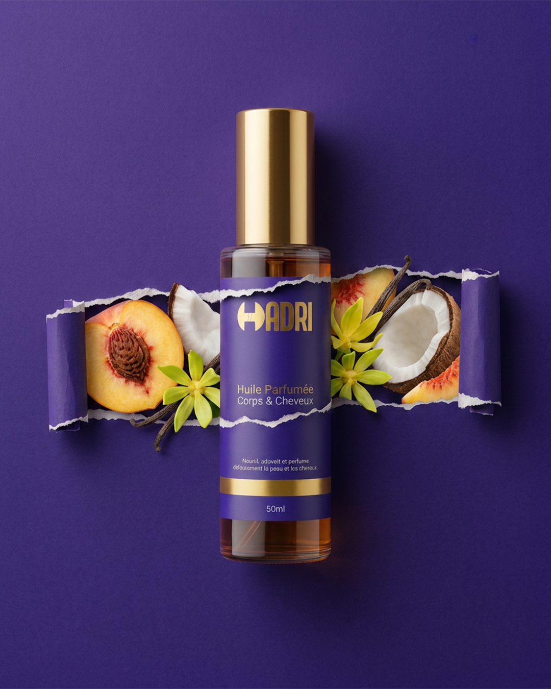 Huile Parfumée Type Coco Vanille Corps & Cheveux